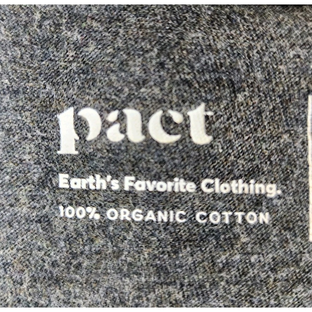PACT Organic Cotton Wrap Robe Womens Medium Gray Stretch Pockets Comfy - Picture 10 of 11